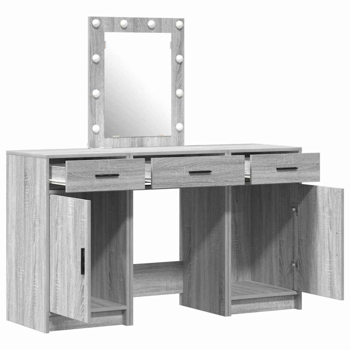 vidaXL Τραπέζι περιποίησης Γκρι 50 x 41 x 135 εκ Επεξεργασμένο Ξύλο