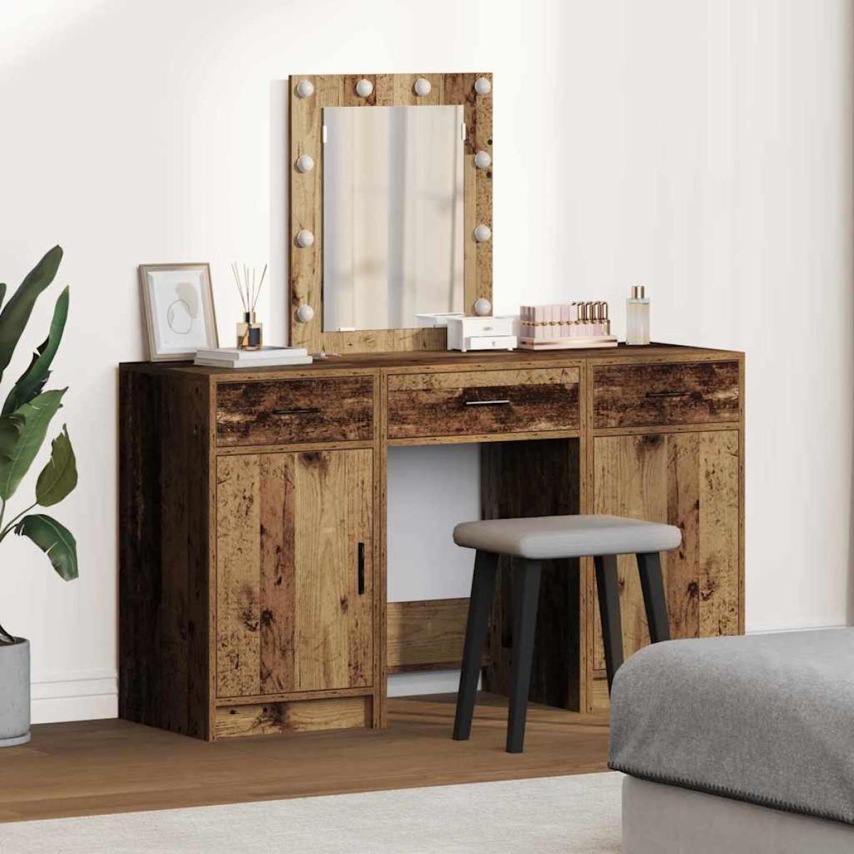 vidaXL Τραπέζι περιποίησης Καφέ 50 x 41 x 135 εκ Επεξεργασμένο Ξύλο