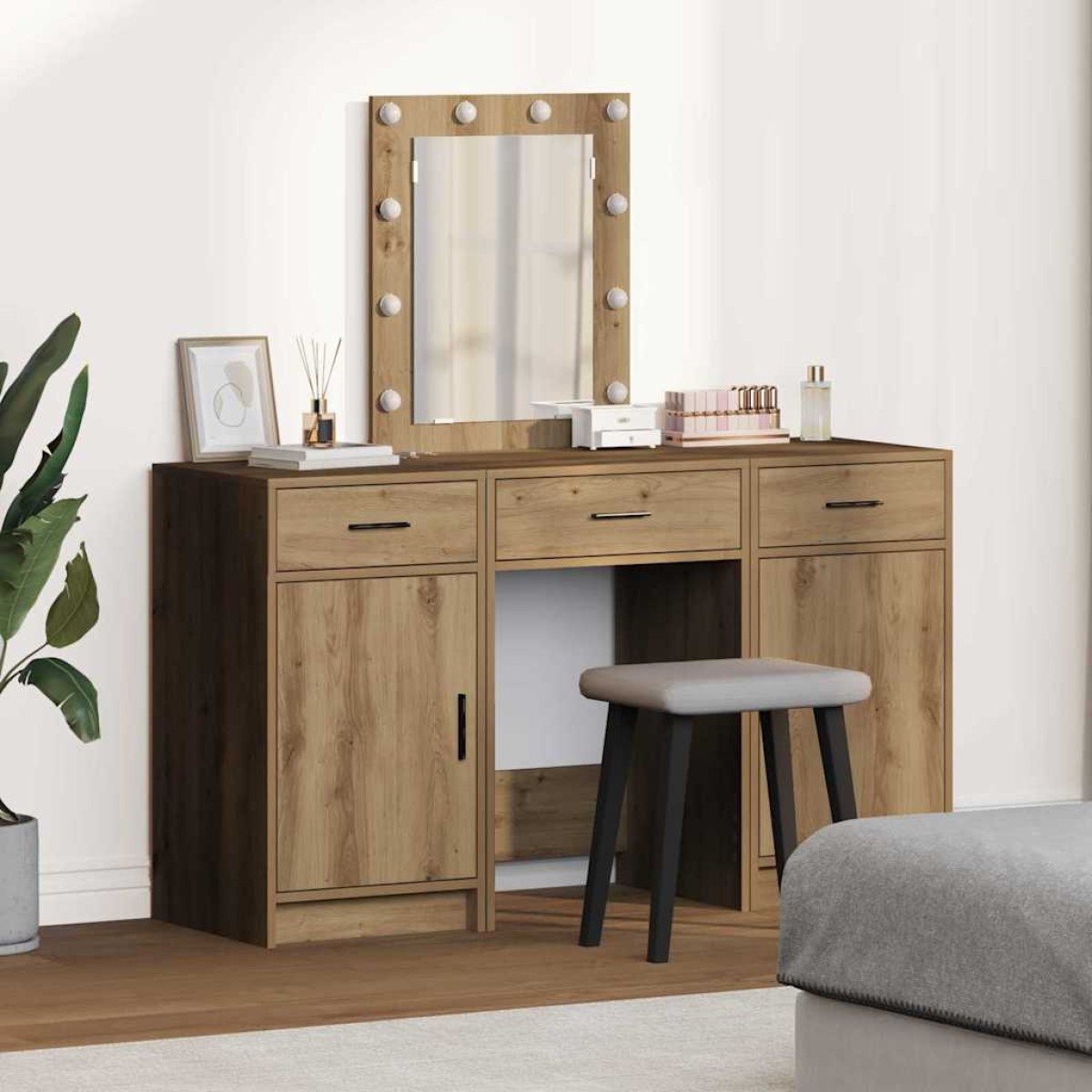 vidaXL Τραπέζι περιποίησης Καφέ 50 x 41 x 135 εκ Επεξεργασμένο Ξύλο