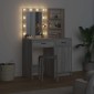vidaXL Σετ Τραπέζι Ντυσίματος με LED 2 τμχ. Γκρίζο Σονομα