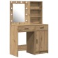 vidaXL Σετ Τραπέζι Ντυσίματος με LED 2 τμχ. Artisan Oak
