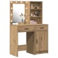 vidaXL Σετ Τραπέζι Ντυσίματος με LED 2 τμχ. Artisan Oak