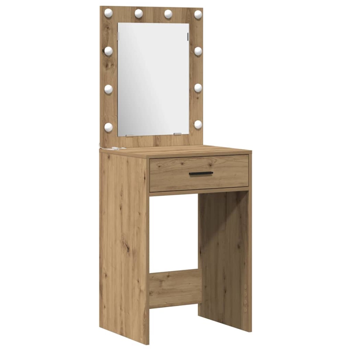 vidaXL Σετ Τραπέζι Ντυσίματος με LED 2 τμχ. Artisan Oak