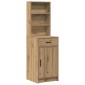 vidaXL Σετ Τραπέζι Ντυσίματος με LED 2 τμχ. Artisan Oak