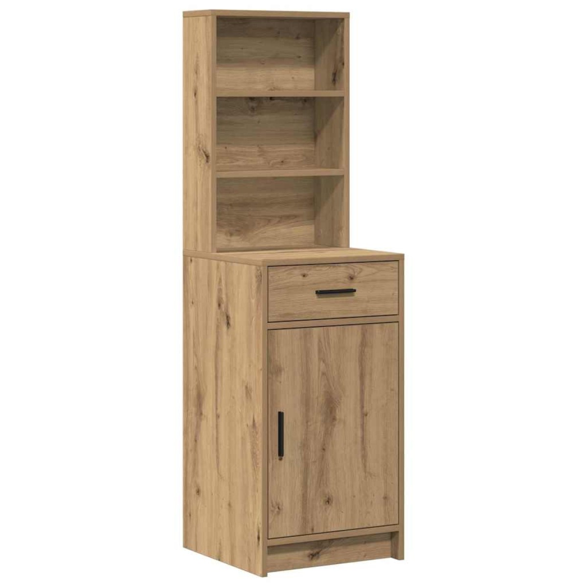 vidaXL Σετ Τραπέζι Ντυσίματος με LED 3 τμχ. Artisan Oak