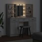 vidaXL Σετ Τραπέζι Ντυσίματος με LED 3 τμχ. Γκρίζο Σονομα