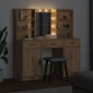 vidaXL Σετ Τραπέζι Ντυσίματος με LED 3 τμχ. Artisan Oak