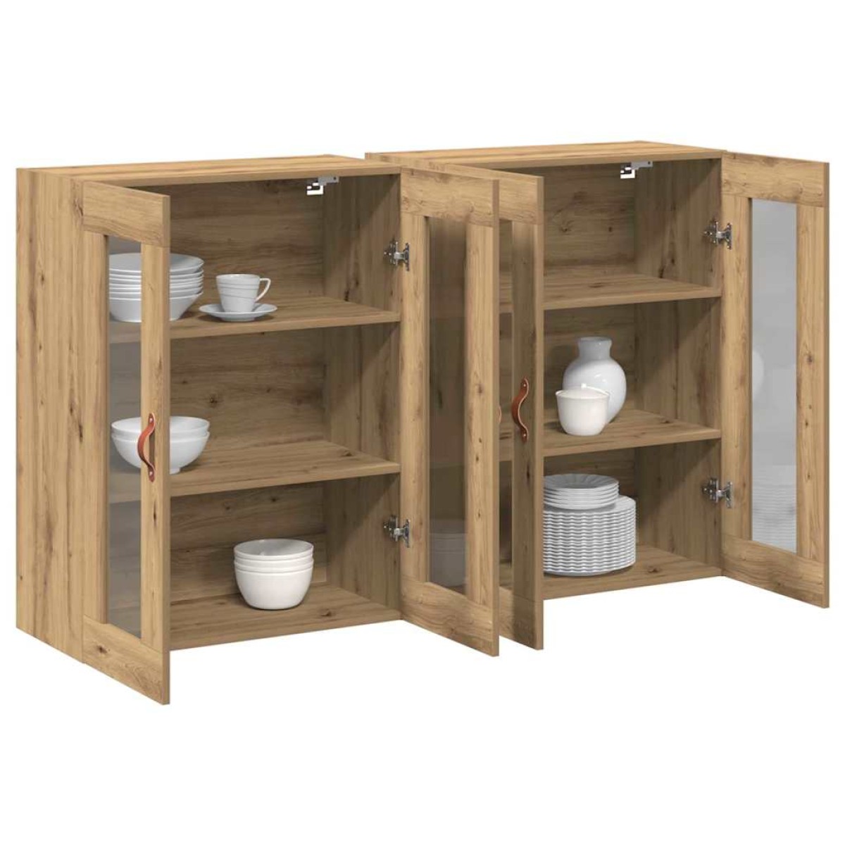 vidaXL Ντουλάπια Τοίχου 2 τμχ. Artisan Oak 69,5 x 34 x 90 εκ.