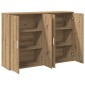 vidaXL Πλαϊνό γραφείο 2 τμχ. Artisan Oak 60 x 31 x 84 εκ.