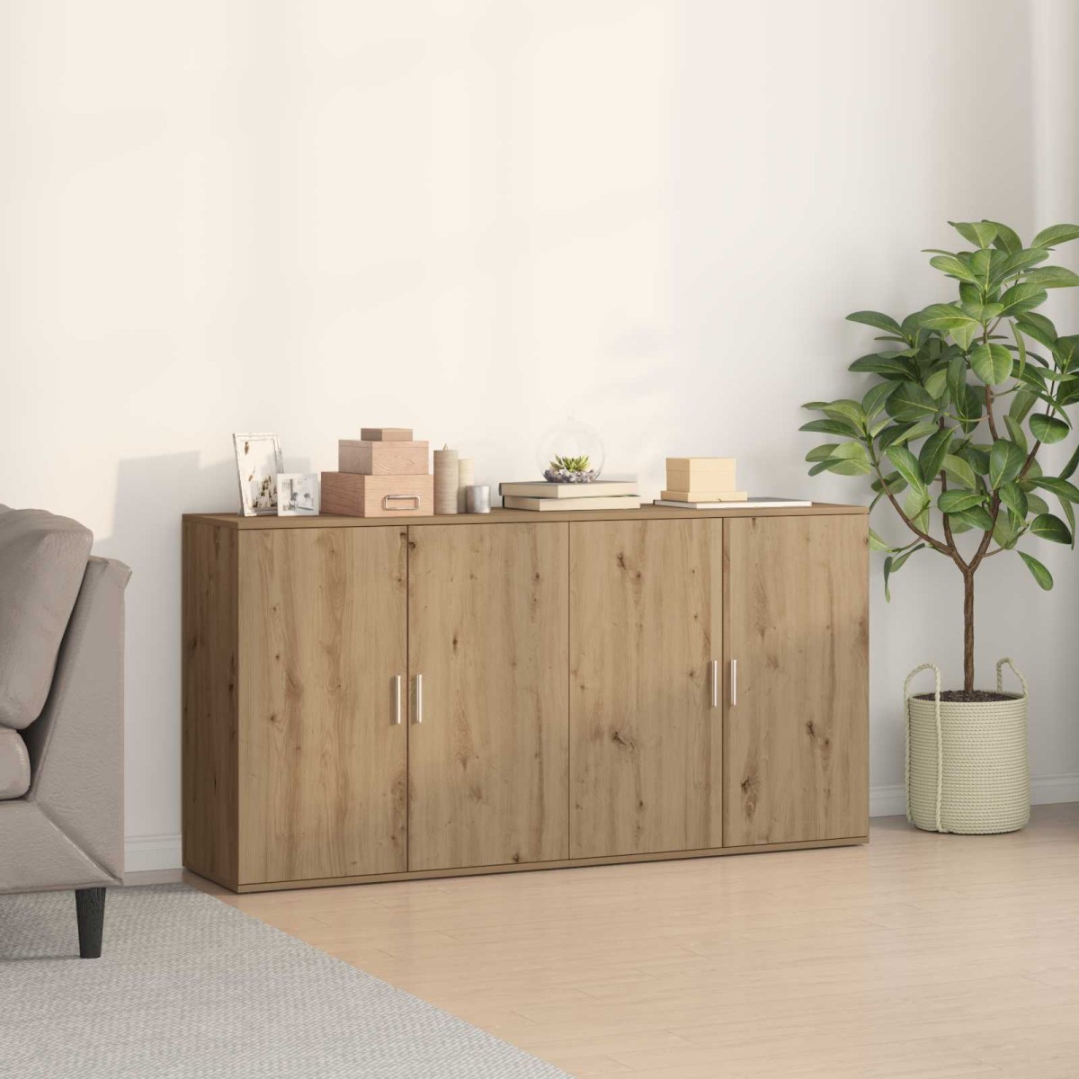 vidaXL Πλαϊνό γραφείο 2 τμχ. Artisan Oak 79 x 38 x 80 εκ.