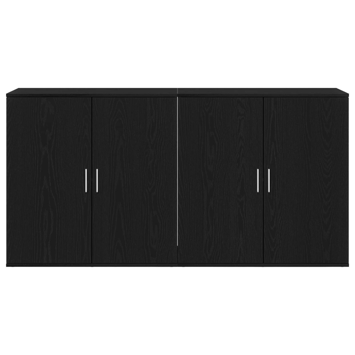 vidaXL Πλαϊνό γραφείο 2 τμχ. Μαύρη Οξυά 79 x 38 x 80 εκ.