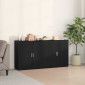 vidaXL Πλαϊνό γραφείο 2 τμχ. Μαύρη Οξυά 79 x 38 x 80 εκ.
