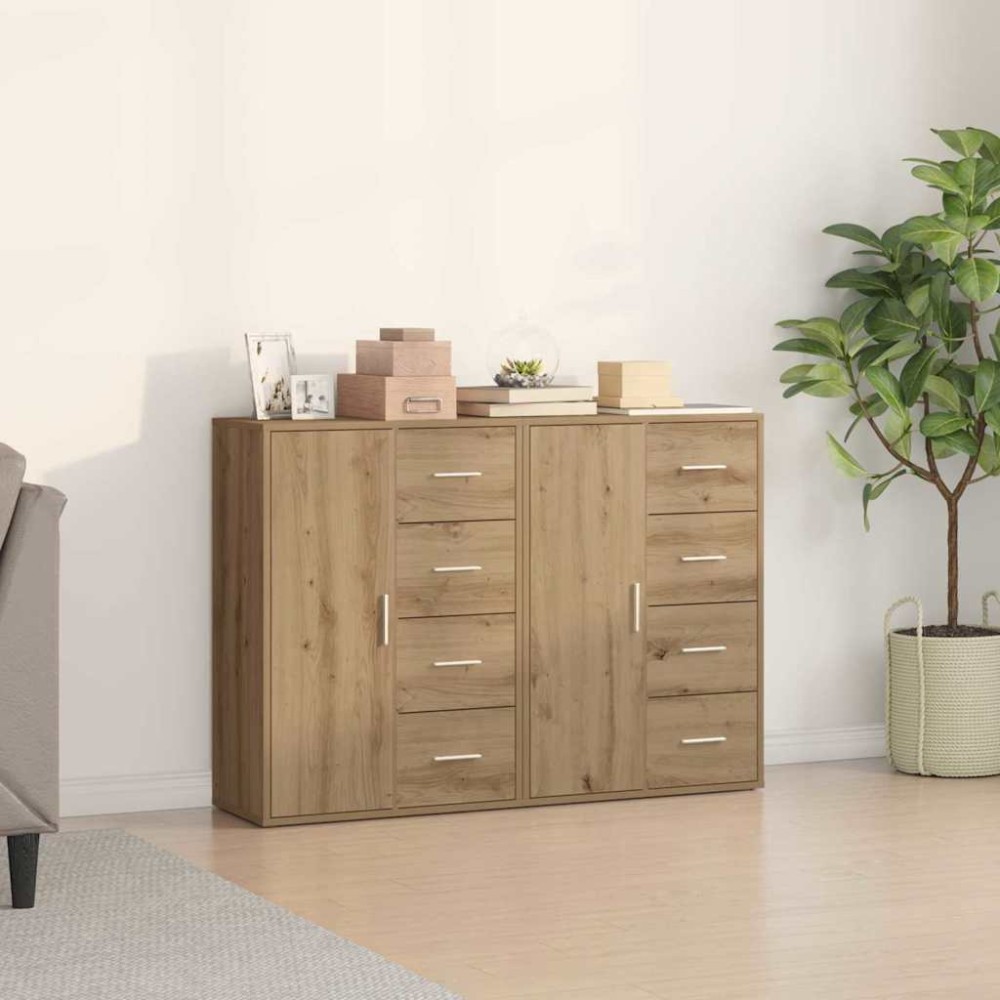 vidaXL Πλαϊνό γραφείο 2 τμχ. Artisan Oak 60 x 31 x 84 εκ.