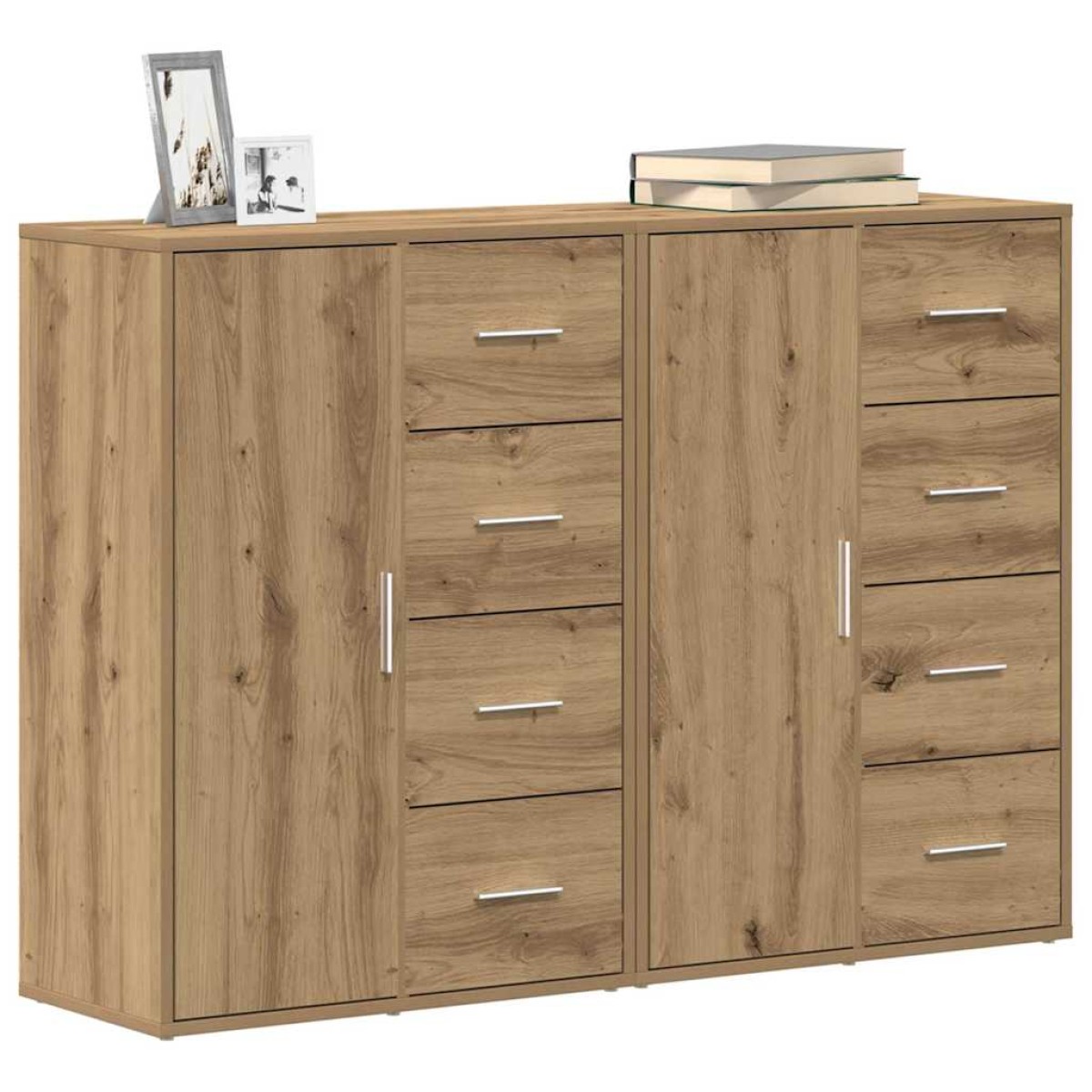 vidaXL Πλαϊνό γραφείο 2 τμχ. Artisan Oak 60 x 31 x 84 εκ.