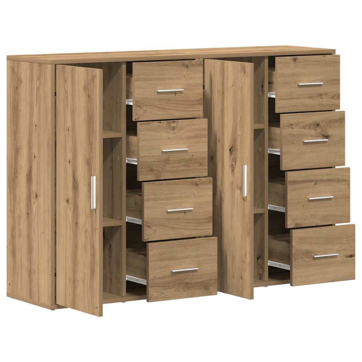 vidaXL Πλαϊνό γραφείο 2 τμχ. Artisan Oak 60 x 31 x 84 εκ.