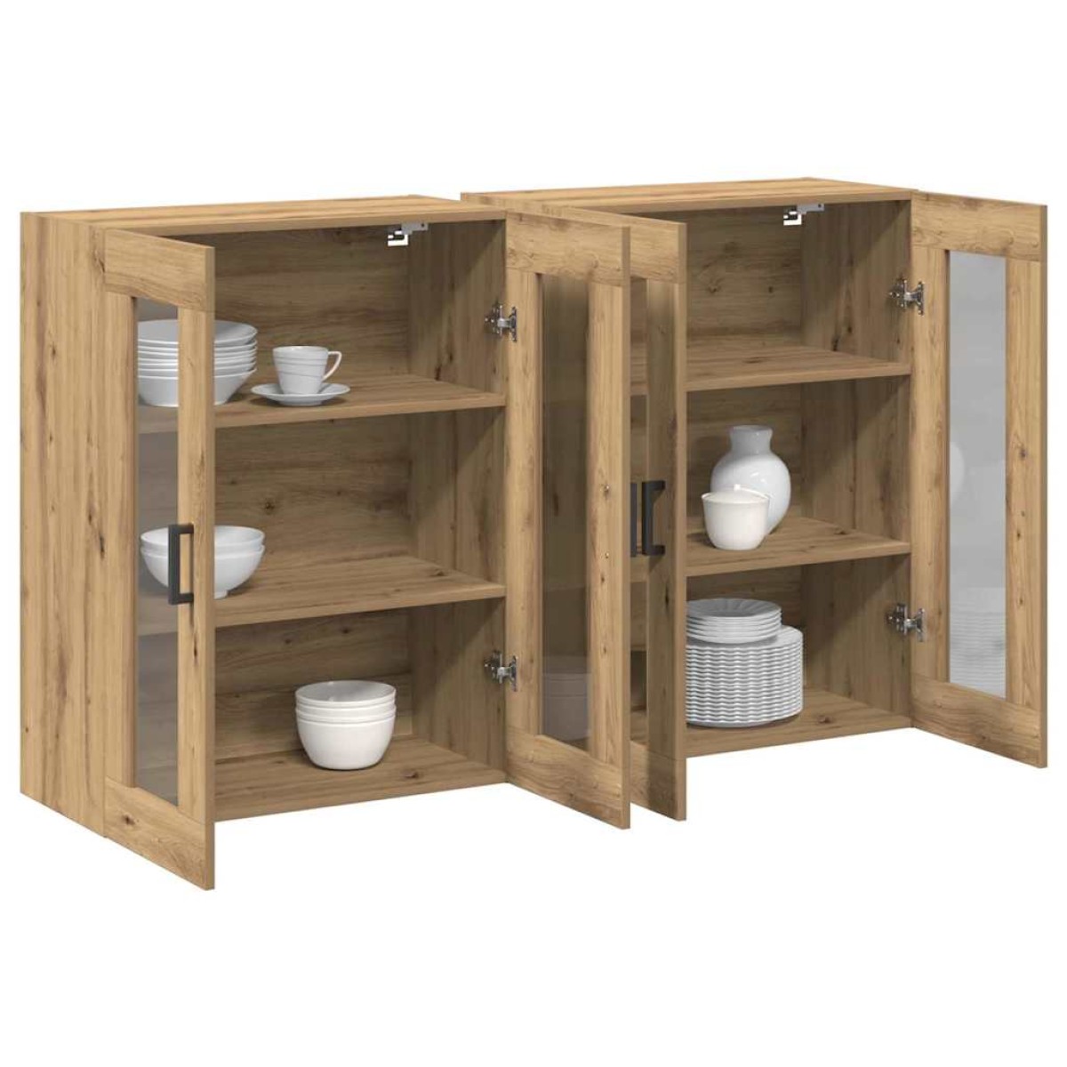 vidaXL Ντουλάπια Τοίχου 2 τμχ. Artisan Oak 69,5 x 34 x 90 εκ.