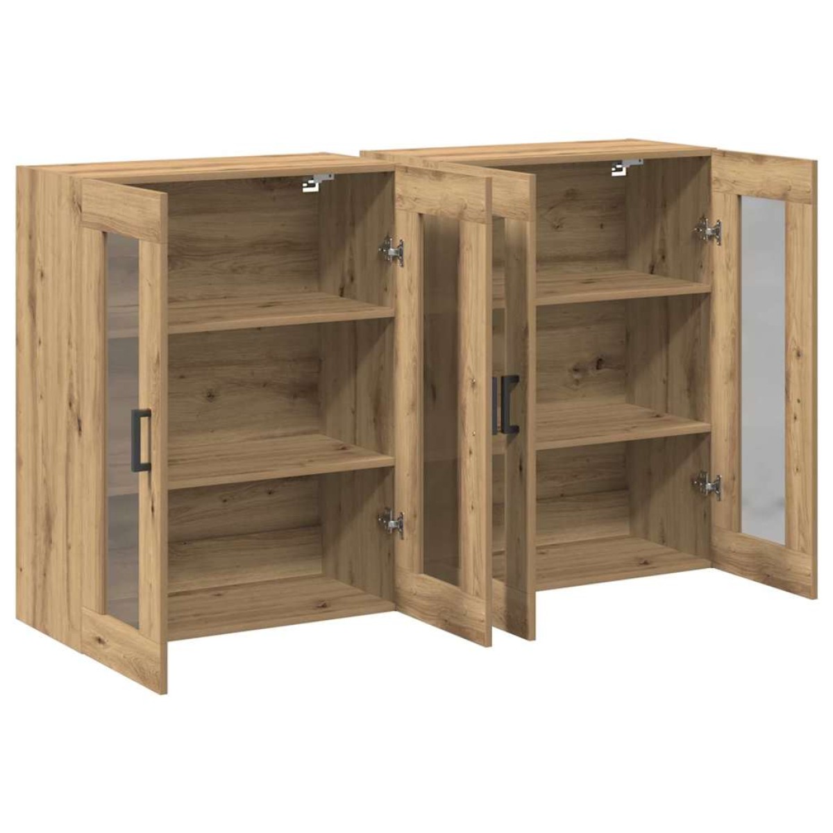 vidaXL Ντουλάπια Τοίχου 2 τμχ. Artisan Oak 69,5 x 34 x 90 εκ.