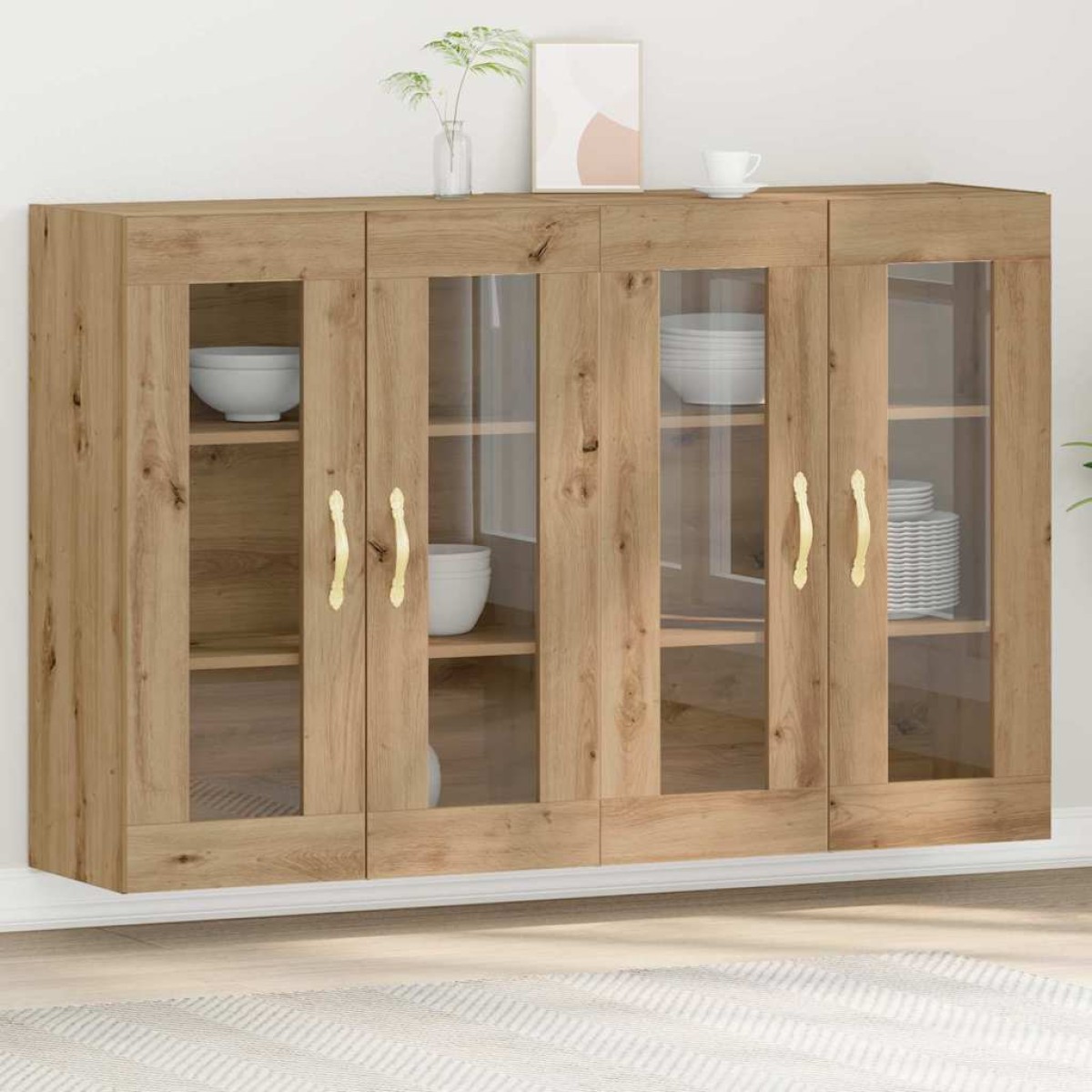 vidaXL Ντουλάπια Τοίχου 2 τμχ. Artisan Oak 69,5 x 34 x 90 εκ.