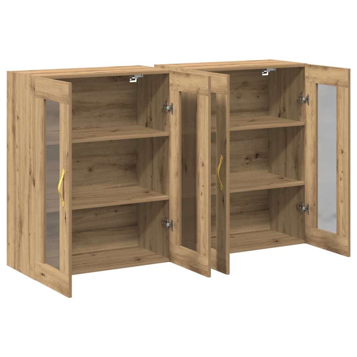 vidaXL Ντουλάπια Τοίχου 2 τμχ. Artisan Oak 69,5 x 34 x 90 εκ.