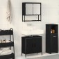 vidaXL Σετ Επίπλων Μπάνιου 2 τμχ. Μαύρο 60 x 30 x 60 cm