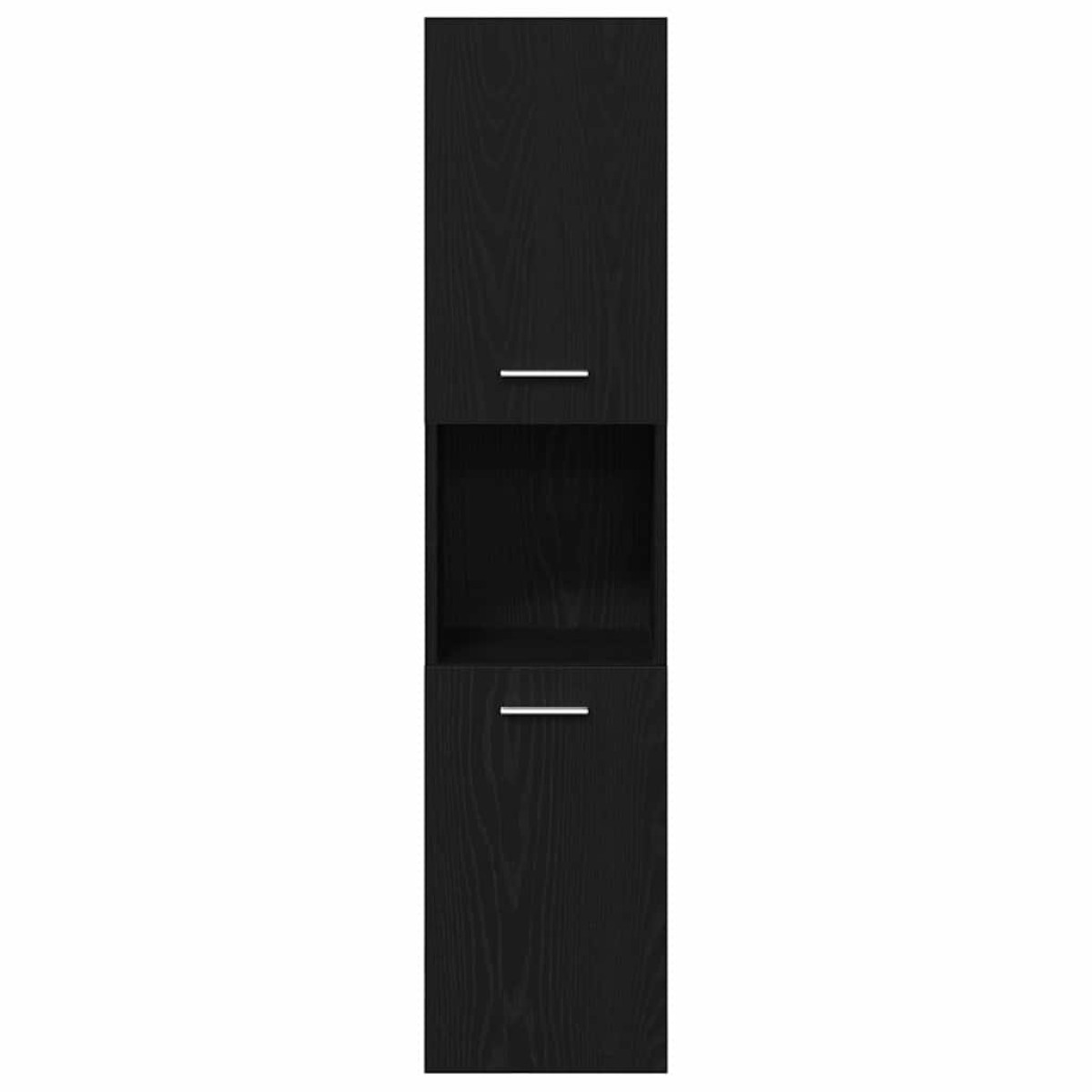 vidaXL Σετ Επίπλων Μπάνιου 4 τμχ. Μαύρη Οξυά 90 x 38,5 x 46 cm
