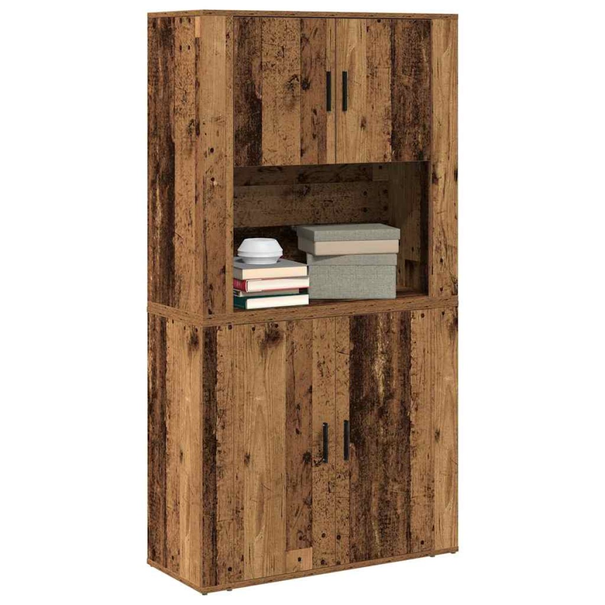 vidaXL Highboard Παλιό ξύλο 80 x 33 x 150 εκ Επεξεργασμένο Ξύλο