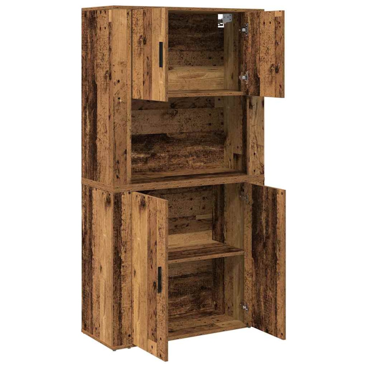 vidaXL Highboard Παλιό ξύλο 80 x 33 x 150 εκ Επεξεργασμένο Ξύλο