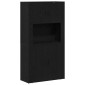vidaXL Highboard Μαύρη Οξυά 80 x 33 x 150 εκ Επεξεργασμένο Ξύλο