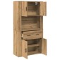 vidaXL Υψηλός Μπουφές artisan δρυς 80 x 33 x 150 εκ Επεξεργασμένο Ξύλο