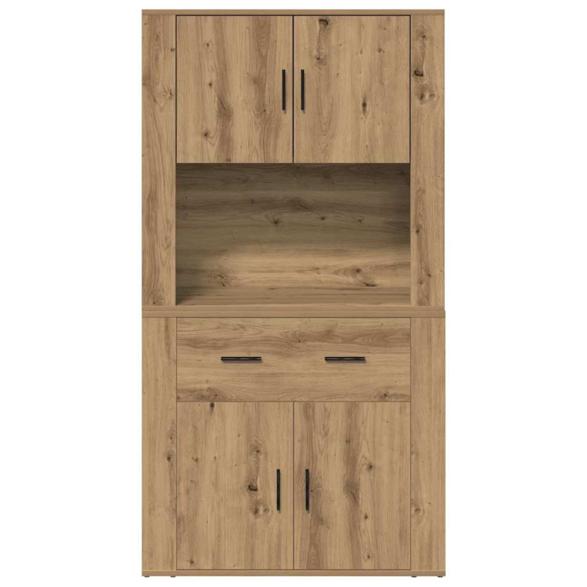 vidaXL Υψηλός Μπουφές artisan δρυς 80 x 33 x 150 εκ Επεξεργασμένο Ξύλο