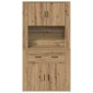 vidaXL Υψηλός Μπουφές artisan δρυς 80 x 33 x 150 εκ Επεξεργασμένο Ξύλο