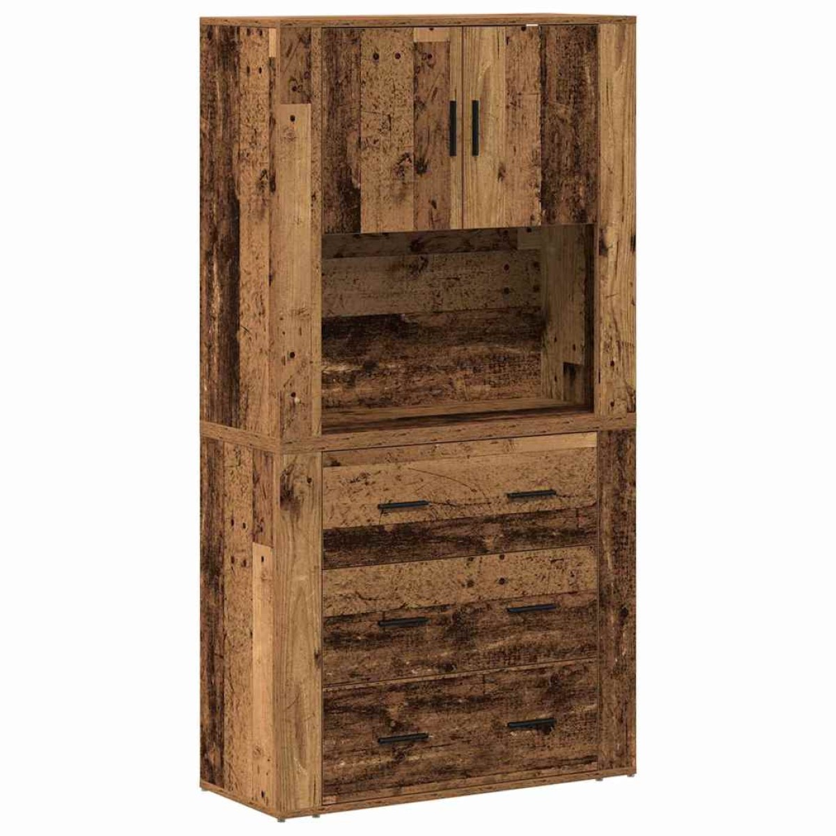 vidaXL Highboard Παλιό ξύλο 80 x 33 x 150 εκ Επεξεργασμένο Ξύλο