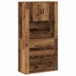 vidaXL Highboard Παλιό ξύλο 80 x 33 x 150 εκ Επεξεργασμένο Ξύλο