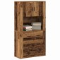 vidaXL Highboard Παλιό ξύλο 80 x 33 x 150 εκ Επεξεργασμένο Ξύλο