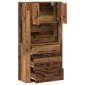vidaXL Highboard Παλιό ξύλο 80 x 33 x 150 εκ Επεξεργασμένο Ξύλο