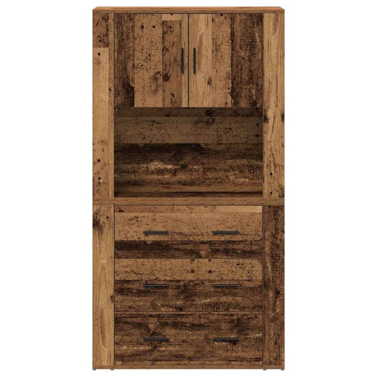 vidaXL Highboard Παλιό ξύλο 80 x 33 x 150 εκ Επεξεργασμένο Ξύλο