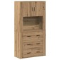 vidaXL Highboard Artisan Oak 80 x 33 x 150 εκ Επεξεργασμένο Ξύλο