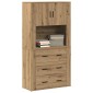 vidaXL Highboard Artisan Oak 80 x 33 x 150 εκ Επεξεργασμένο Ξύλο