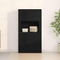vidaXL Highboard Μαύρη Οξυά 80 x 33 x 150 εκ Επεξεργασμένο Ξύλο