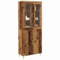 vidaXL Highboard 2 τμχ. Παλιό ξύλο 69,5 x 34 x 180 εκ.