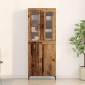 vidaXL Highboard 2 τμχ. Παλαιό ξύλο 69,5 x 34 x 180 εκ.
