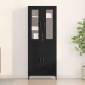 vidaXL Highboard 2 τμχ. Μαύρη δρυς 69,5 x 34 x 180 εκ.