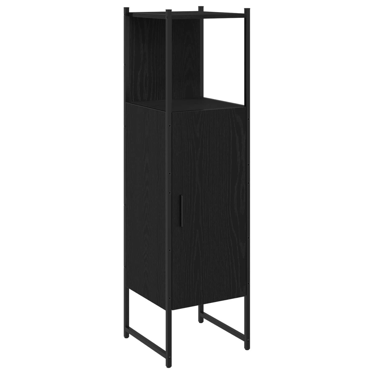 vidaXL Σετ Επίπλων Μπάνιου 3 τμχ. Μαύρο 33 x 33 x 113,5 εκ