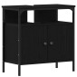 vidaXL Σετ Επίπλων Μπάνιου 3 τμχ. Μαύρη Οξυά 33 x 33 x 185,5 εκ