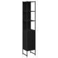 vidaXL Σετ Επίπλων Μπάνιου 3 τμχ. Μαύρη Οξυά 33 x 33 x 185,5 εκ