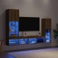 vidaXL Ντουλάπι TV 4 τμχ. artisan δρυς Επεξεργασμένο ξύλο