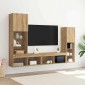 vidaXL Ντουλάπι TV 4 τμχ. artisan δρυς Επεξεργασμένο ξύλο