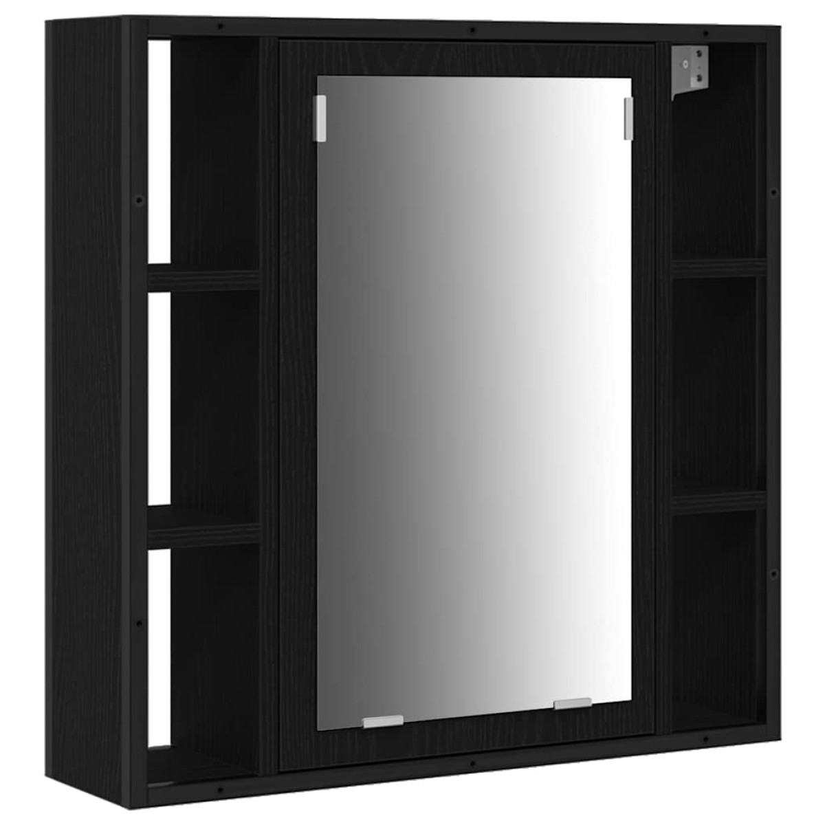 vidaXL Σετ Επίπλων Μπάνιου 3 τμχ. Μαύρη Οξυά 33 x 33 x 185,5 εκ