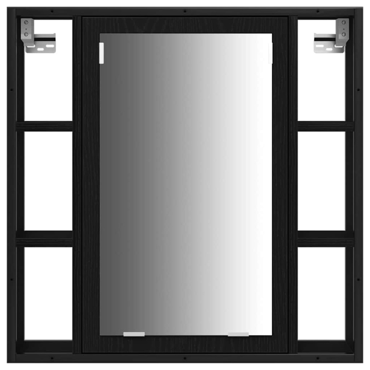 vidaXL Σετ Επίπλων Μπάνιου 3 τμχ. Μαύρη Οξυά 33 x 33 x 185,5 εκ
