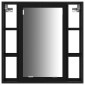 vidaXL Σετ Επίπλων Μπάνιου 3 τμχ. Μαύρη Οξυά 33 x 33 x 185,5 εκ